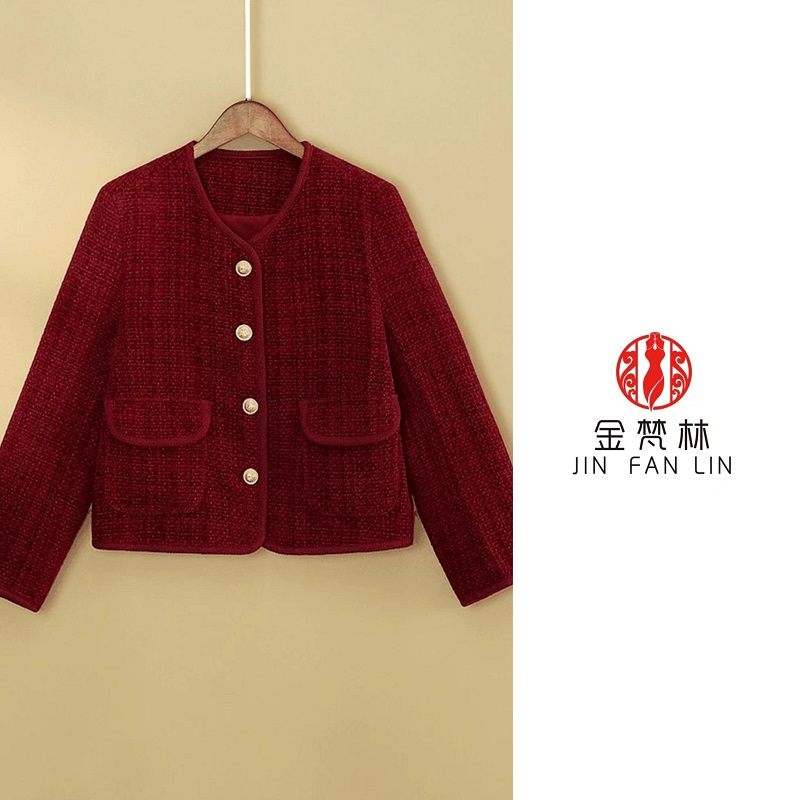 【遇见羊毛小香风外套】秋季新款长袖气质时尚女人圆领百搭款