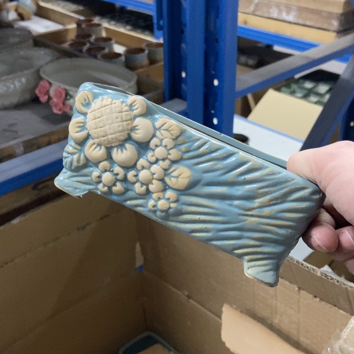 陶瓷花盆单场满9.9发16*8*6.5