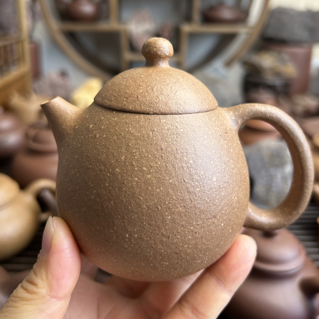 紫砂壶龙蛋220cc梨皮段泥