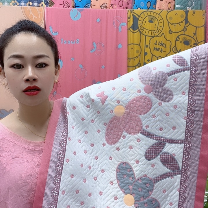 棉粉色椰子树纯棉