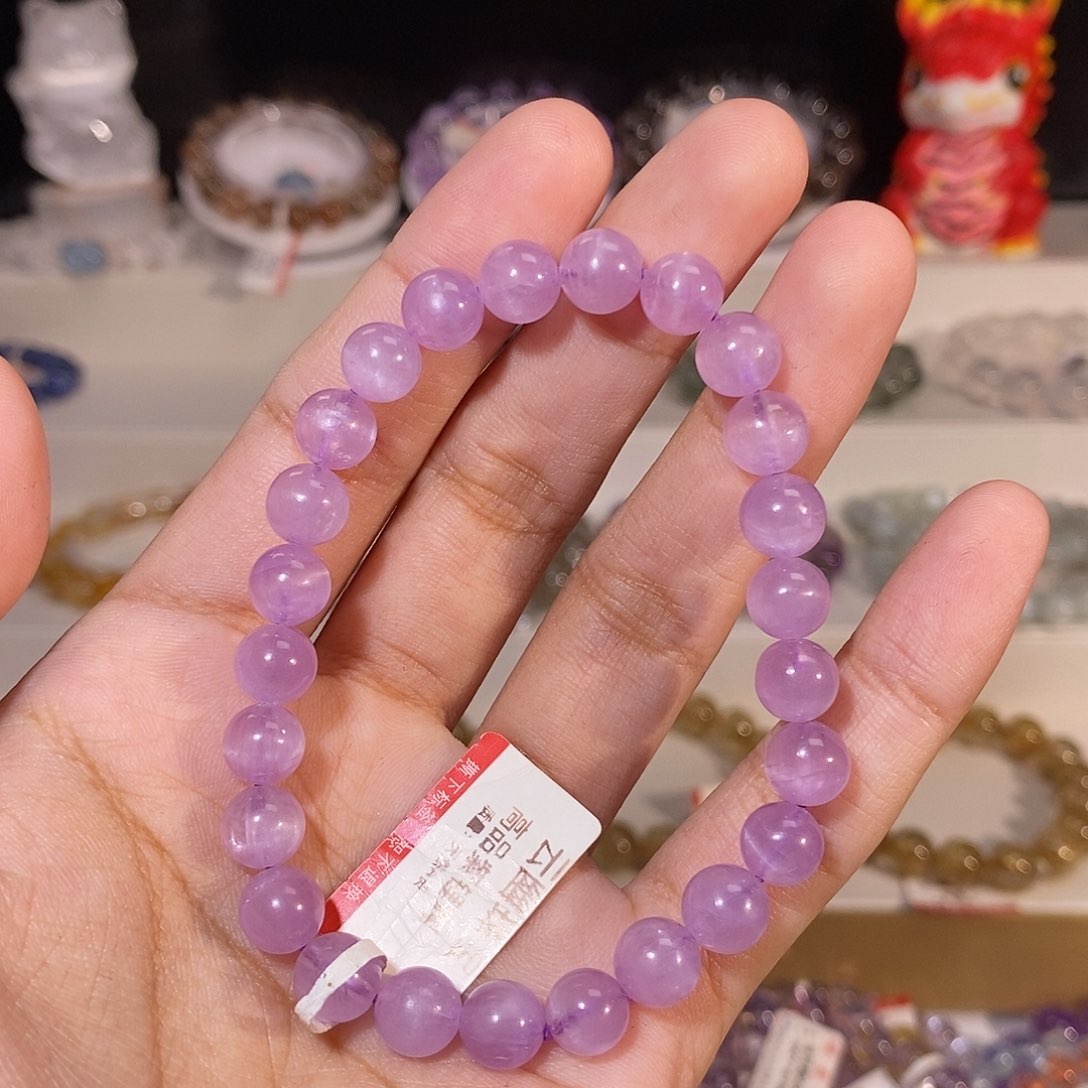 【闪购商品】发晶手串未镶嵌李*姐紫锂辉高品7.9mm