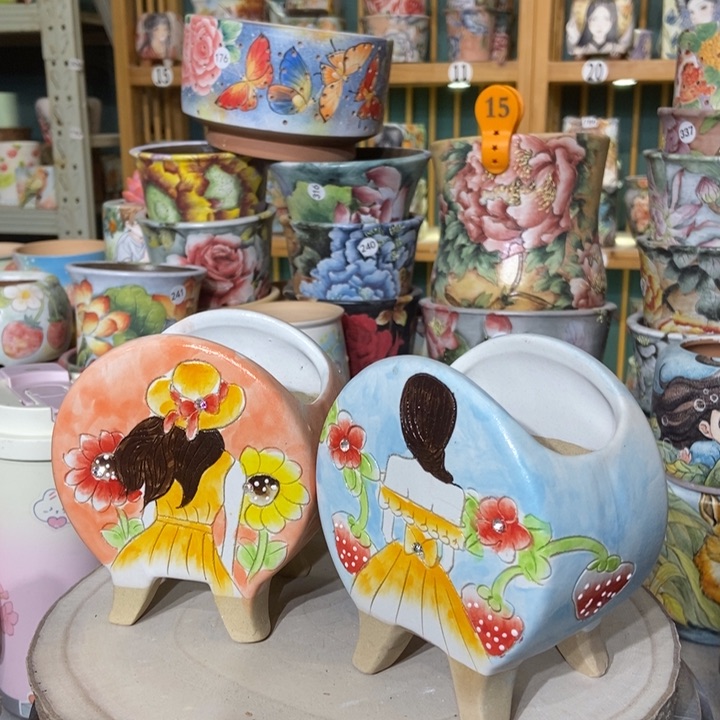 红陶景德镇艺术手绘作品