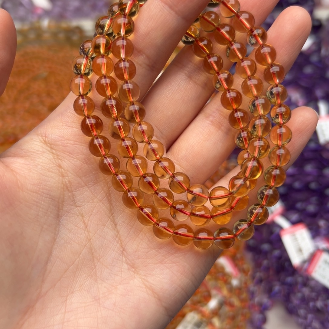 未镶嵌水晶手链黄水晶