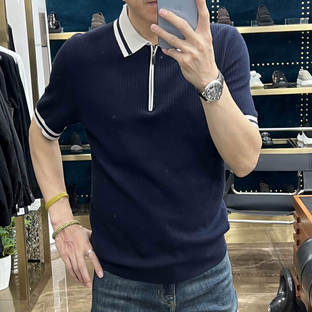 79123秋季男士桑蚕丝混纺针织T恤POIO
