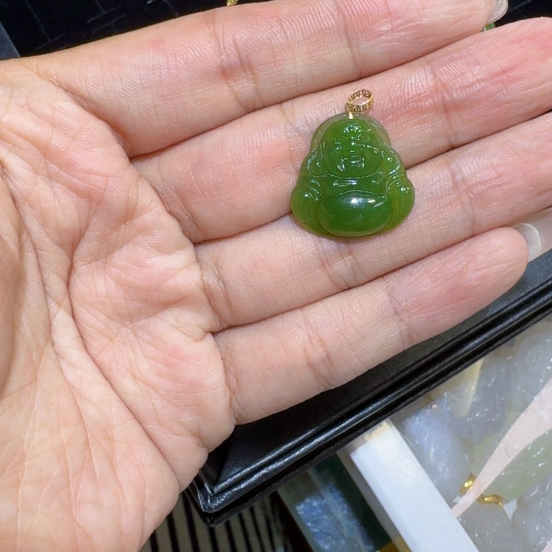 和田玉18K金镶嵌颈饰多样性发货 拍一发一