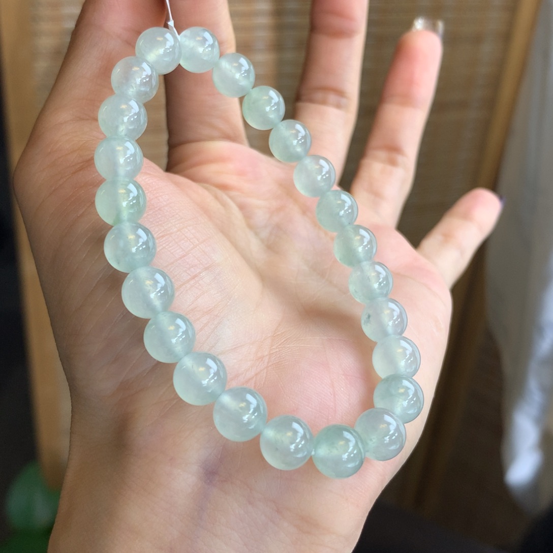 未镶嵌手链翡翠卡8冰种晴手串
