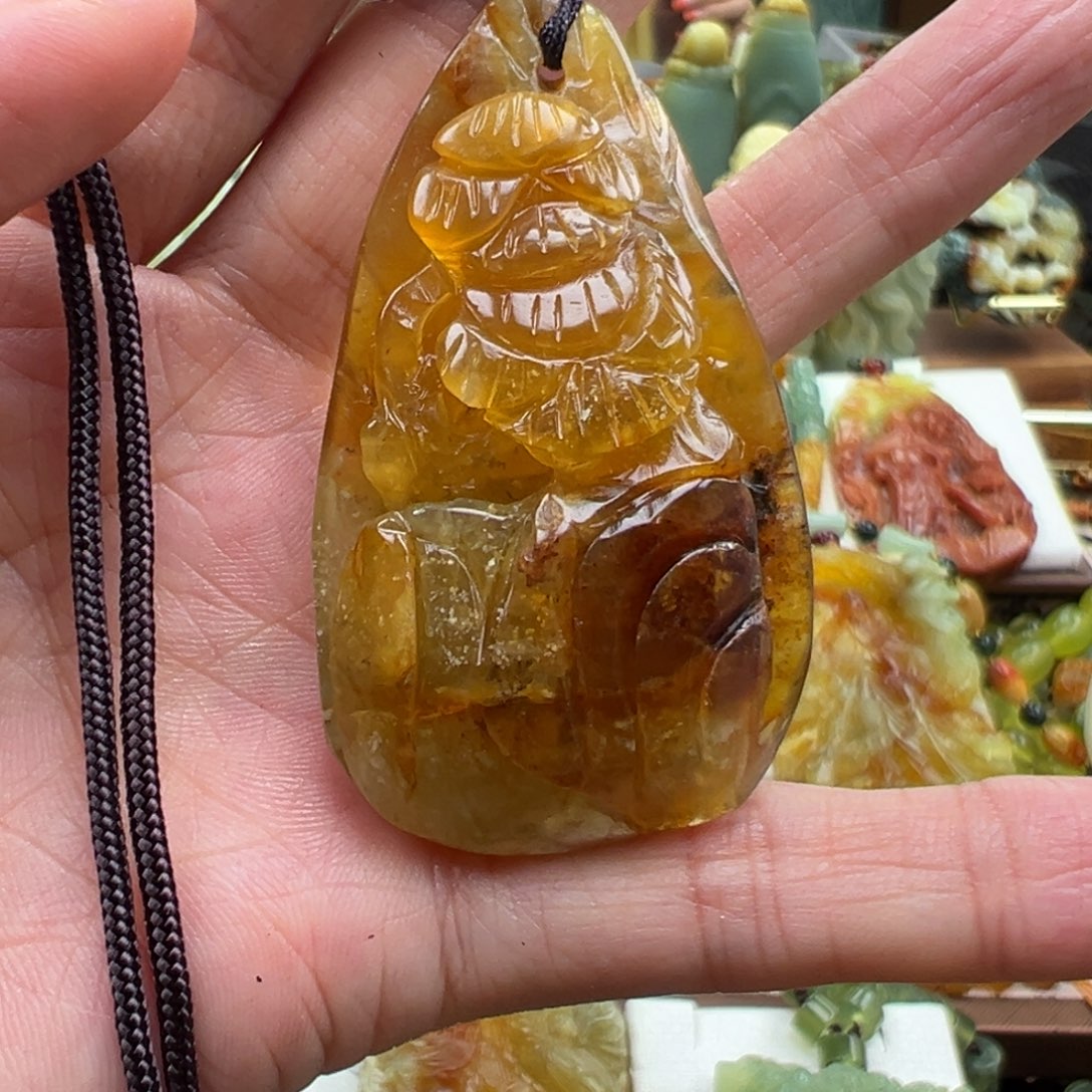 岫玉未镶嵌挂件挂件