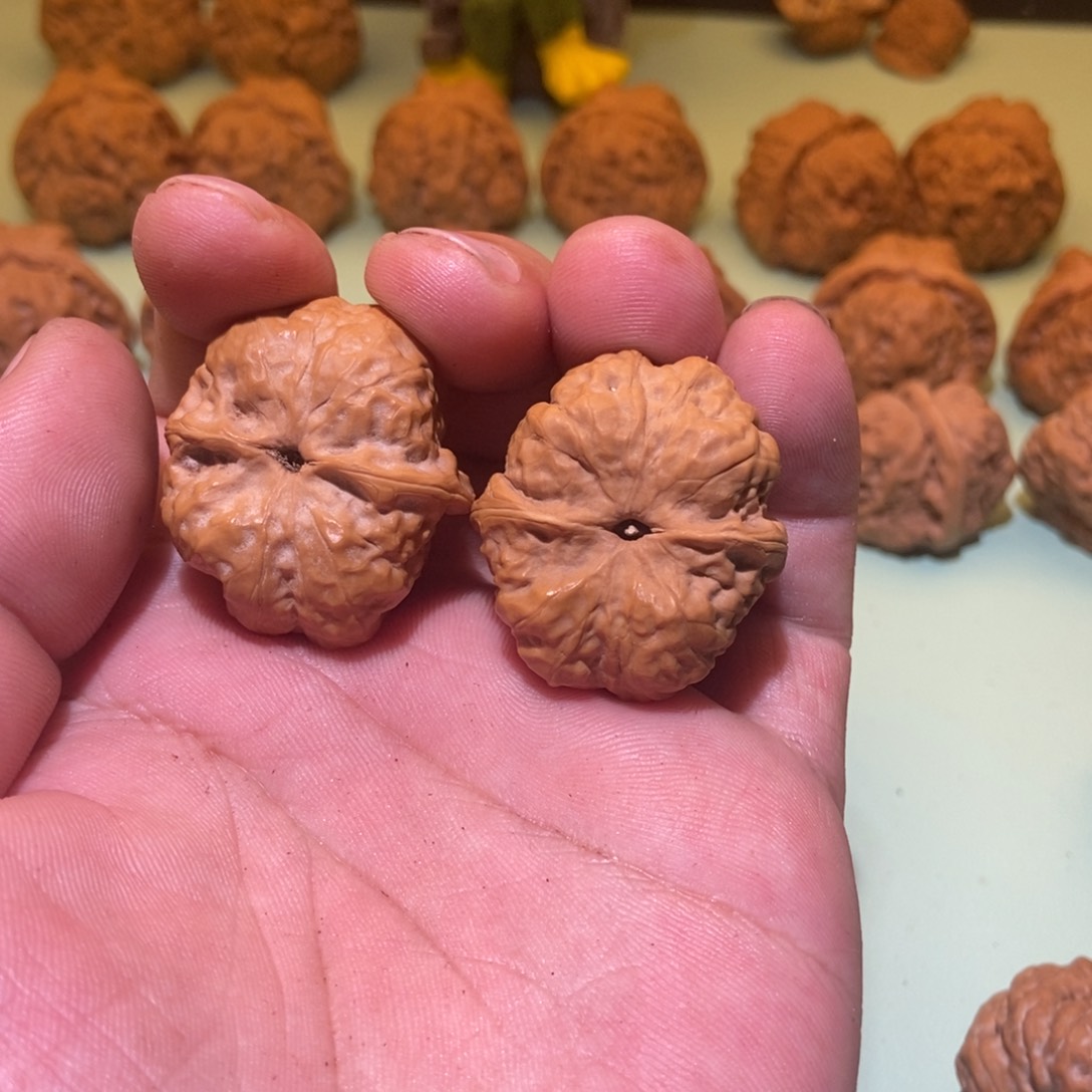 核桃手串/手链花***记蛤蟆头33一对