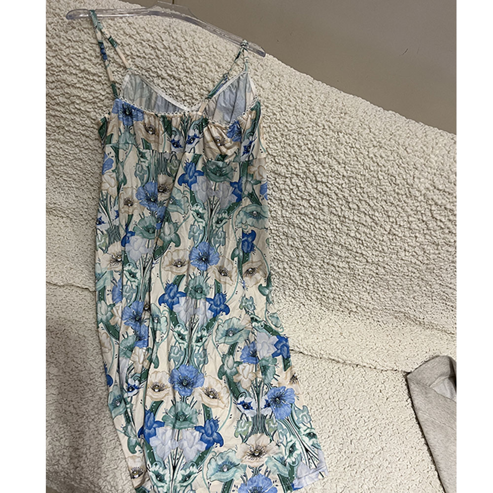 【春季新款】夏季高级感海边度假宽松飘逸蓝绿内搭吊带 808