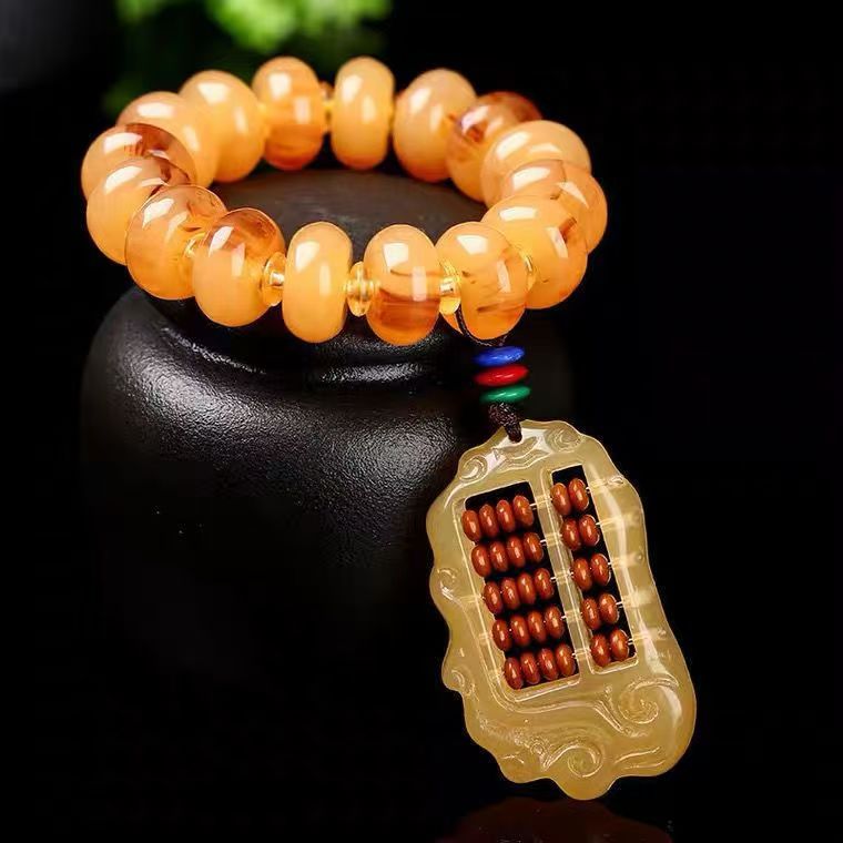 【印合文玩】国风算盘珠羊角形手串设计款2625树脂材料14mm男女同款
