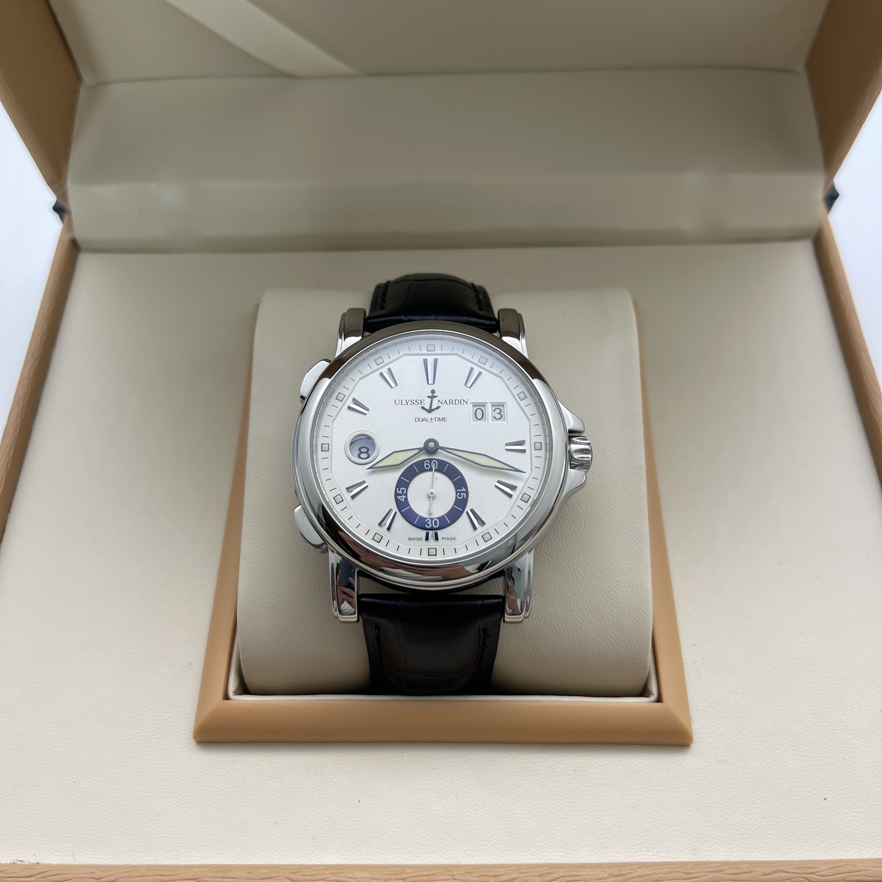 95新 Ulysse Nardin/雅典 鎏金/A83347/自动机械男表/表径42mm