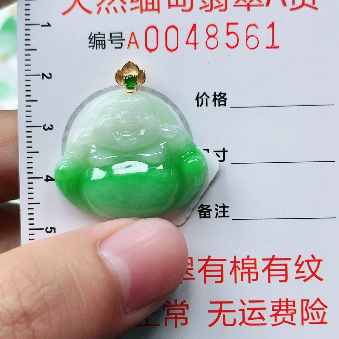 翡翠颈饰18K金镶嵌1111111