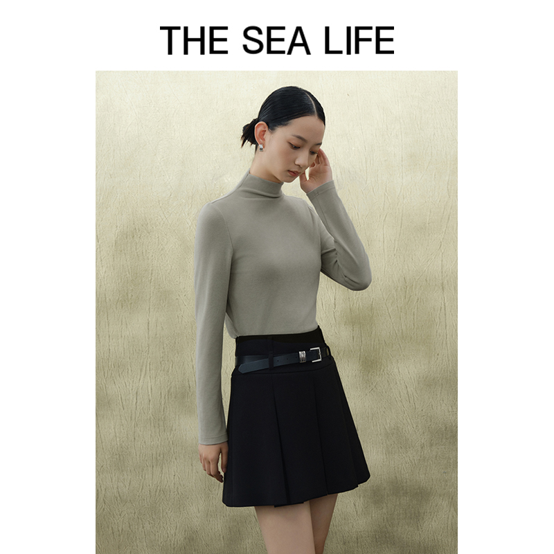 【女装优选WL】THESEALIFE欧海一生半高领打底衫女上衣T5081WA13000