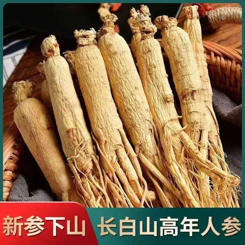 生晒人参净重 甄选足龄老参 参味浓郁滋补煲汤品质原产滋养