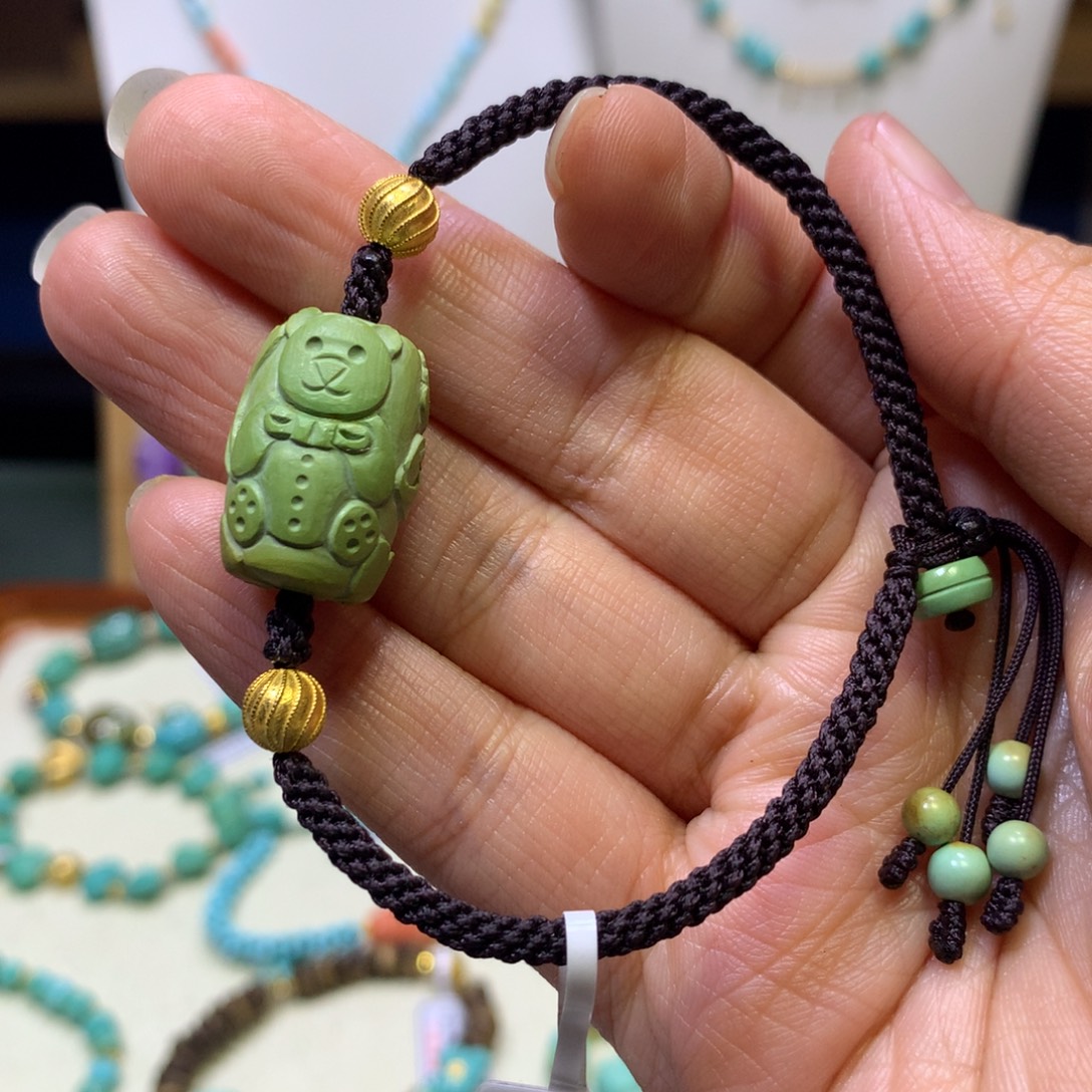 绿松石18K金镶嵌单圈