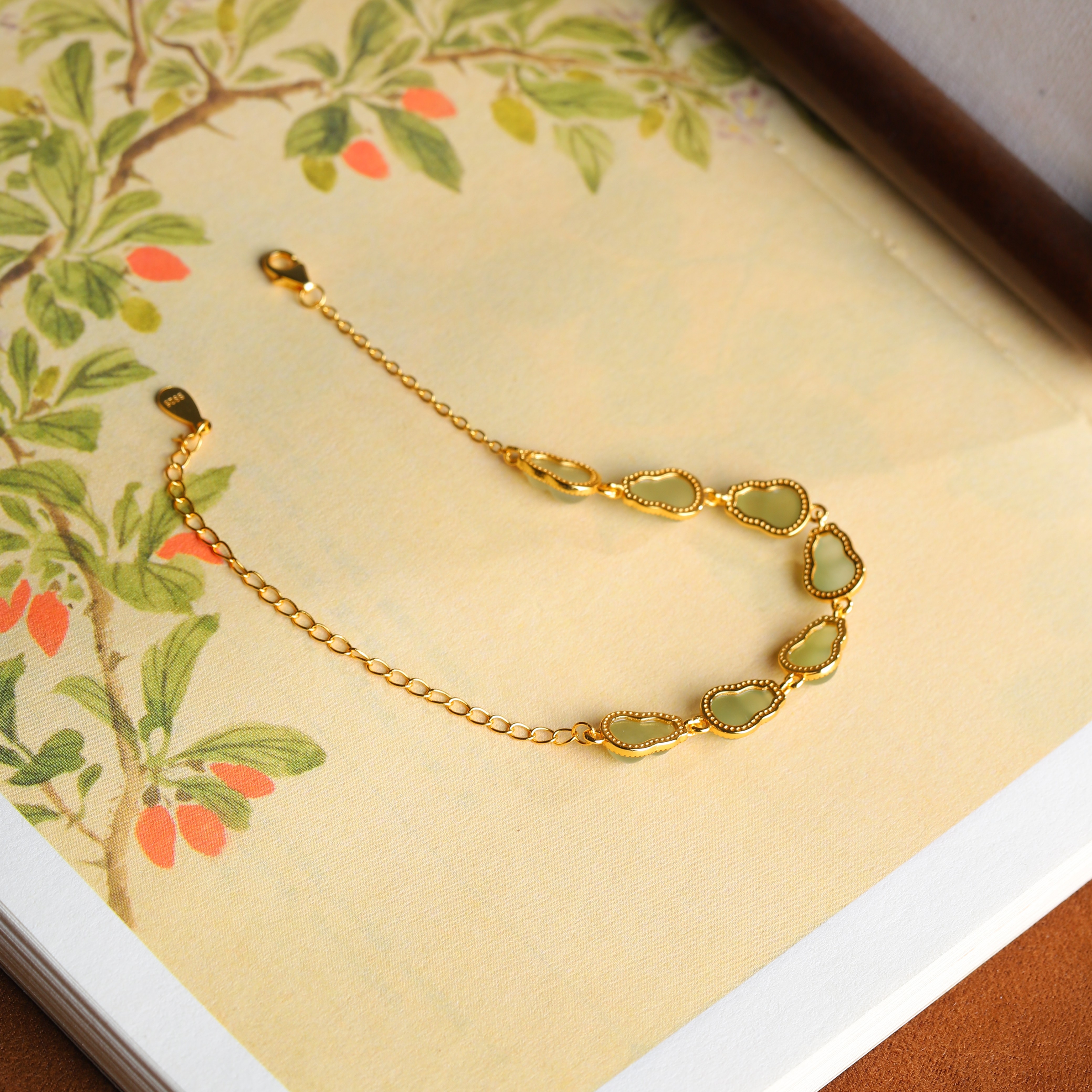 猫眼葫芦可调节大小深晴水镶嵌手链