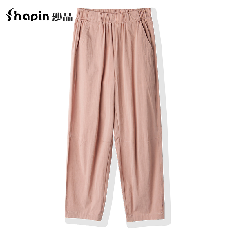 2024夏季新品速干薄款弹力宽松休闲哈伦裤九分裤女XHR5080