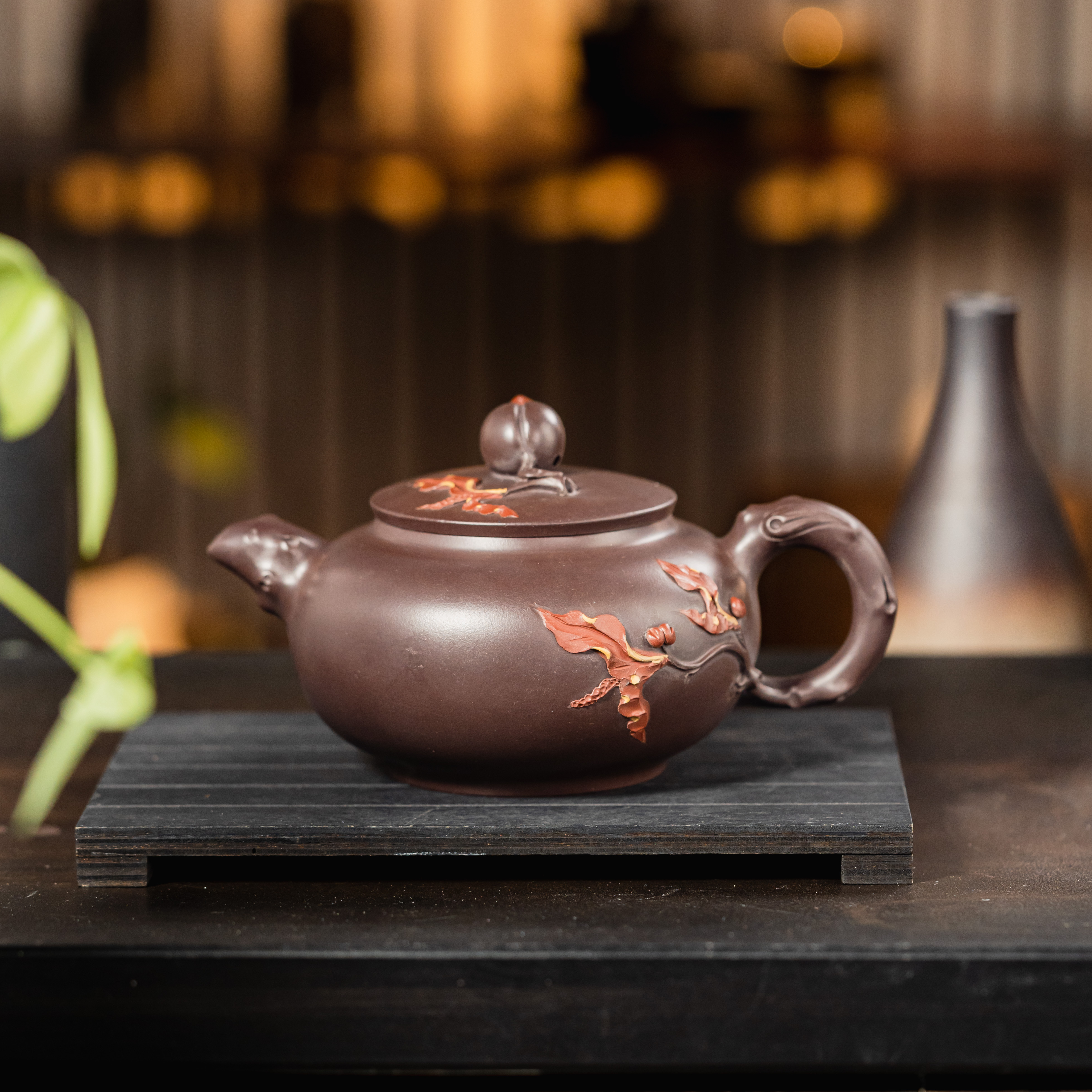 LF-041 宜兴手工紫砂 寿桃