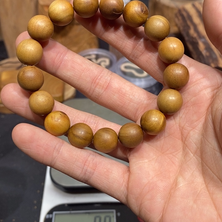 M***!木印度老山檀 1.2瑕疵珠