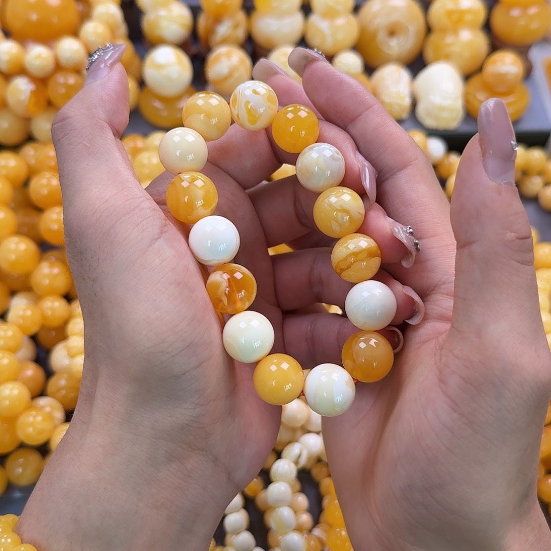 蜜蜡未镶嵌珠宝奇石15mm