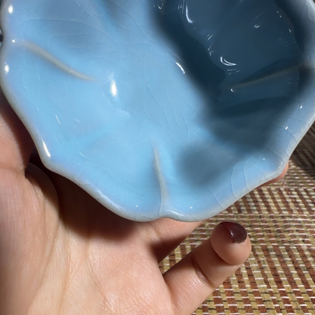 哈***颜原矿天青宝象杯瑕