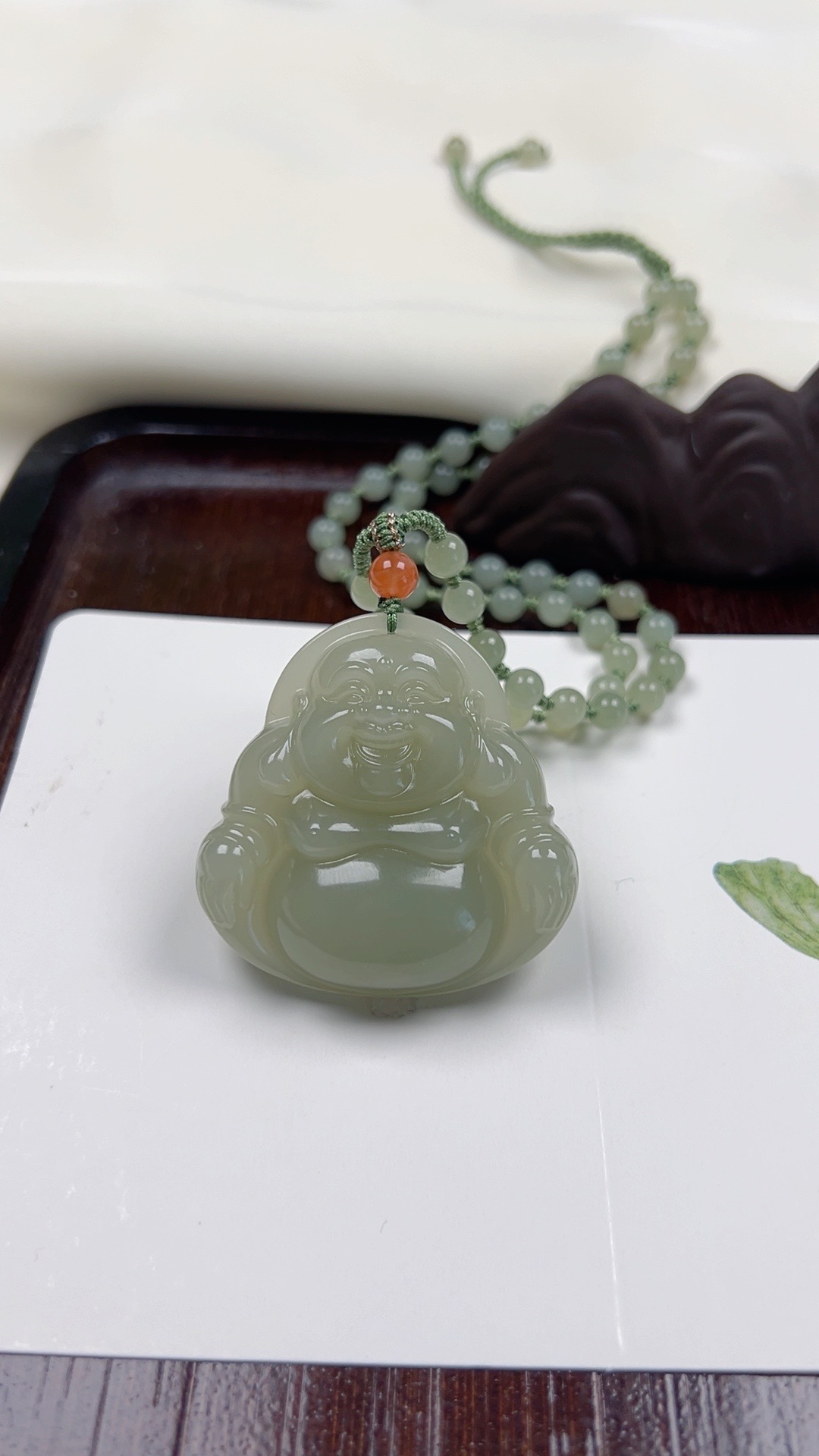 天然和田玉，青海料浅晴水大佛，冰冰透透，细润细腻50×49.8×12.9