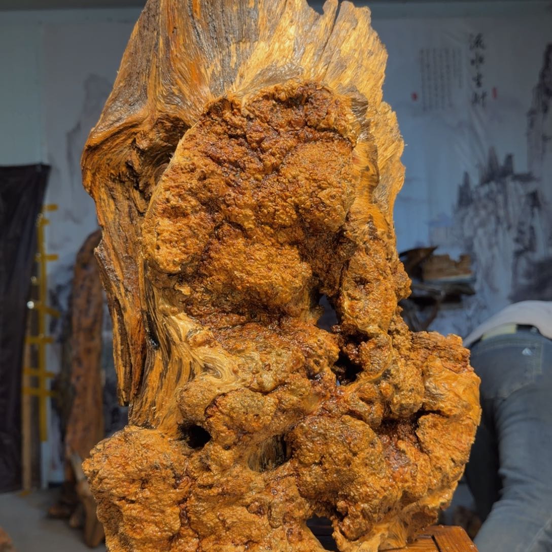 I***r木三丰琥珀木 天然摆件96