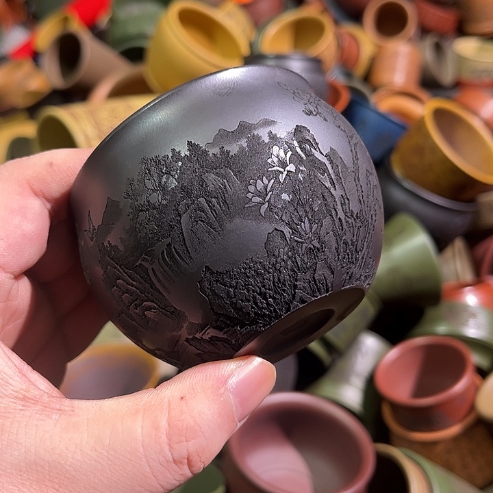 紫砂茶杯全手工紫砂主人杯