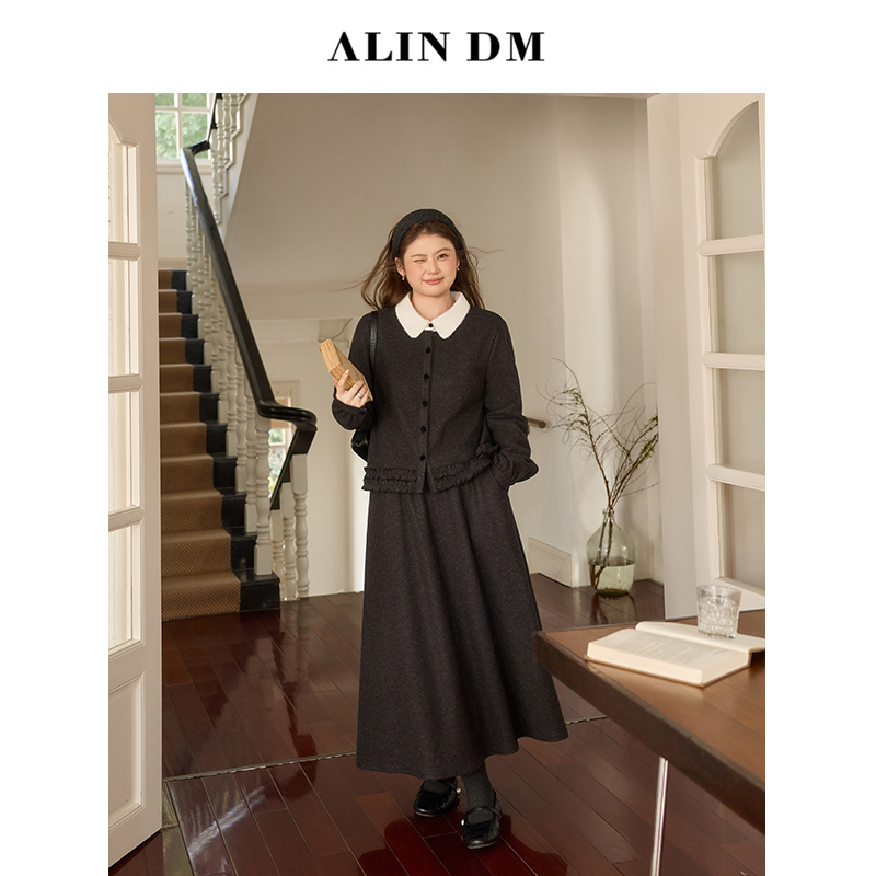 ALINDM【富贵千金】大码微胖mm显瘦气质千金套装-hg8689