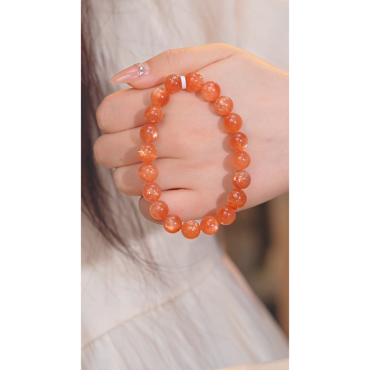 长石手串未镶嵌金太阳 卡9 @@W8332