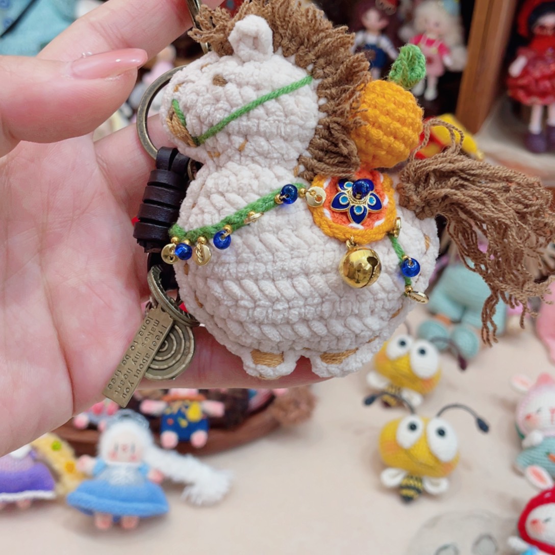 毛绒马上大吉挂件海洋