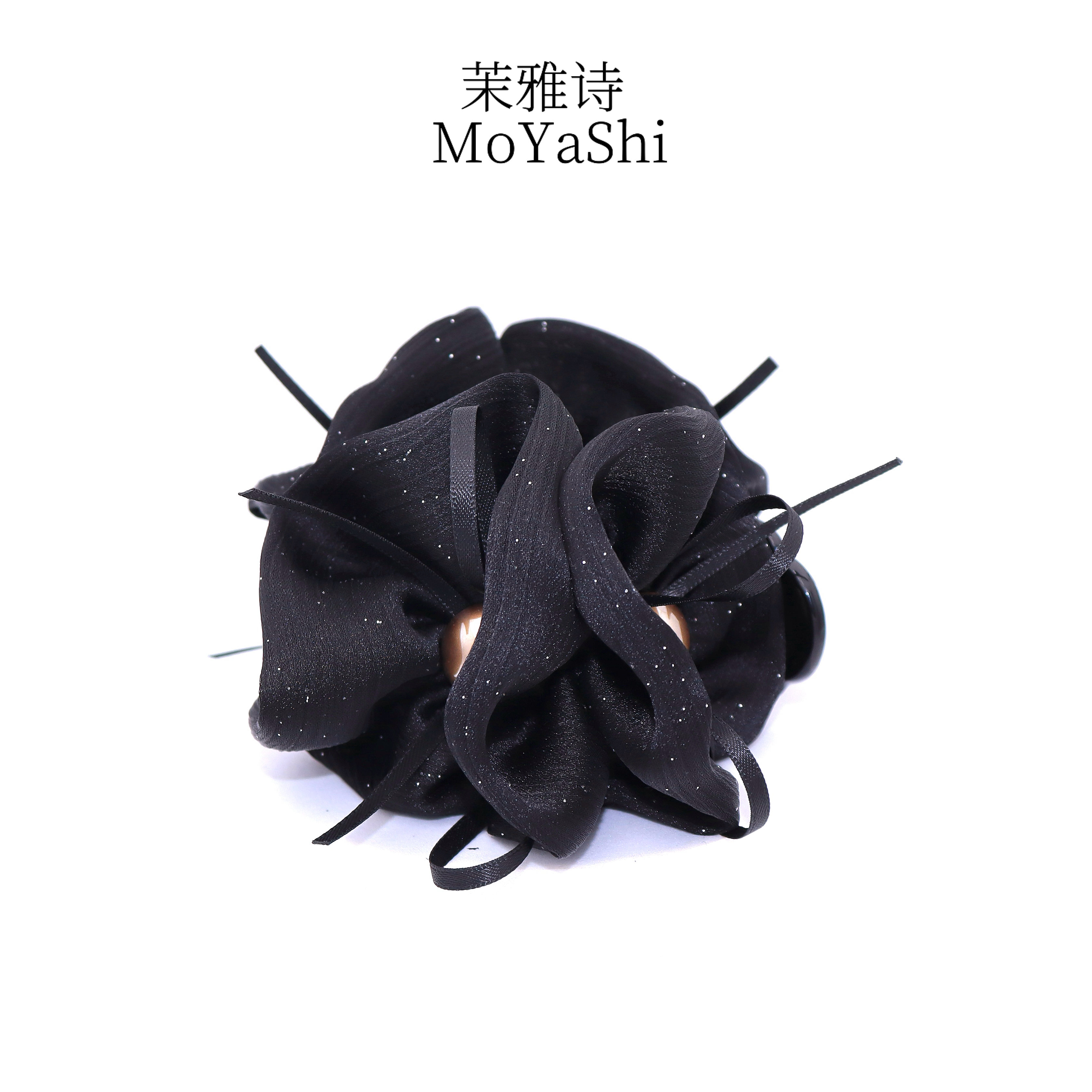 茉雅诗【悠柠】温婉优雅星空缎双面花朵8cm丸子夹MY379