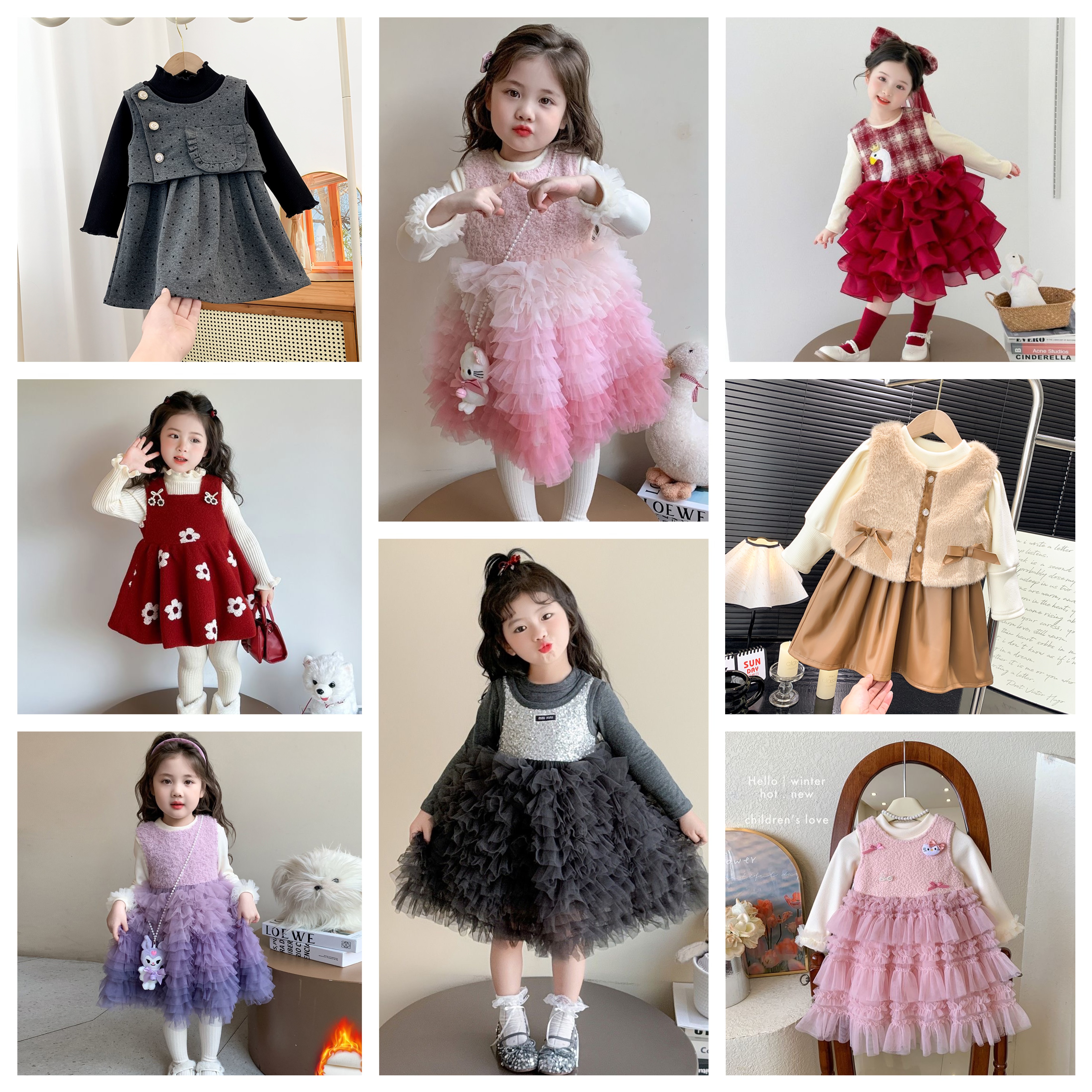 25款加绒儿童韩版小女孩洋气时尚小香风连衣裙时髦女宝漂亮ins风