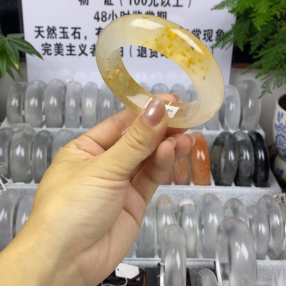 石英质玉未镶嵌手镯54.2颗粒桂花5515