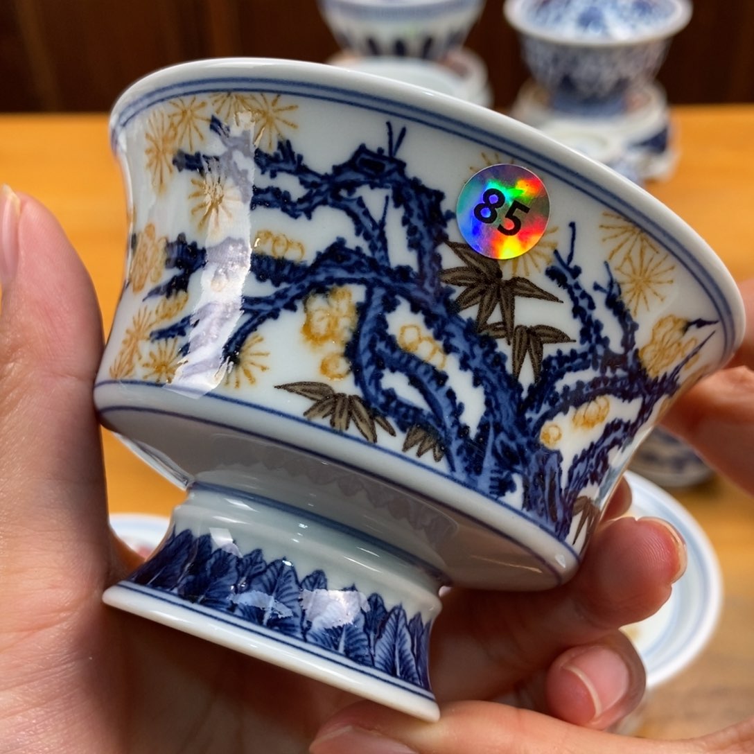 手绘现代茶具非古董