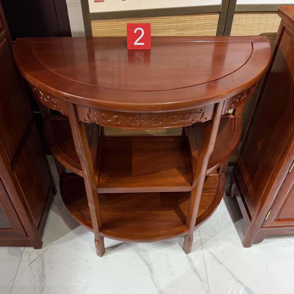 非洲花梨木84乘42高80半圆桌玄关桌