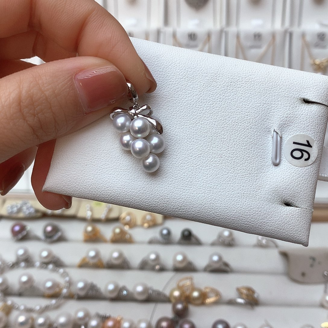 豆****吊坠(不含链)淡水珍珠银S925镶嵌