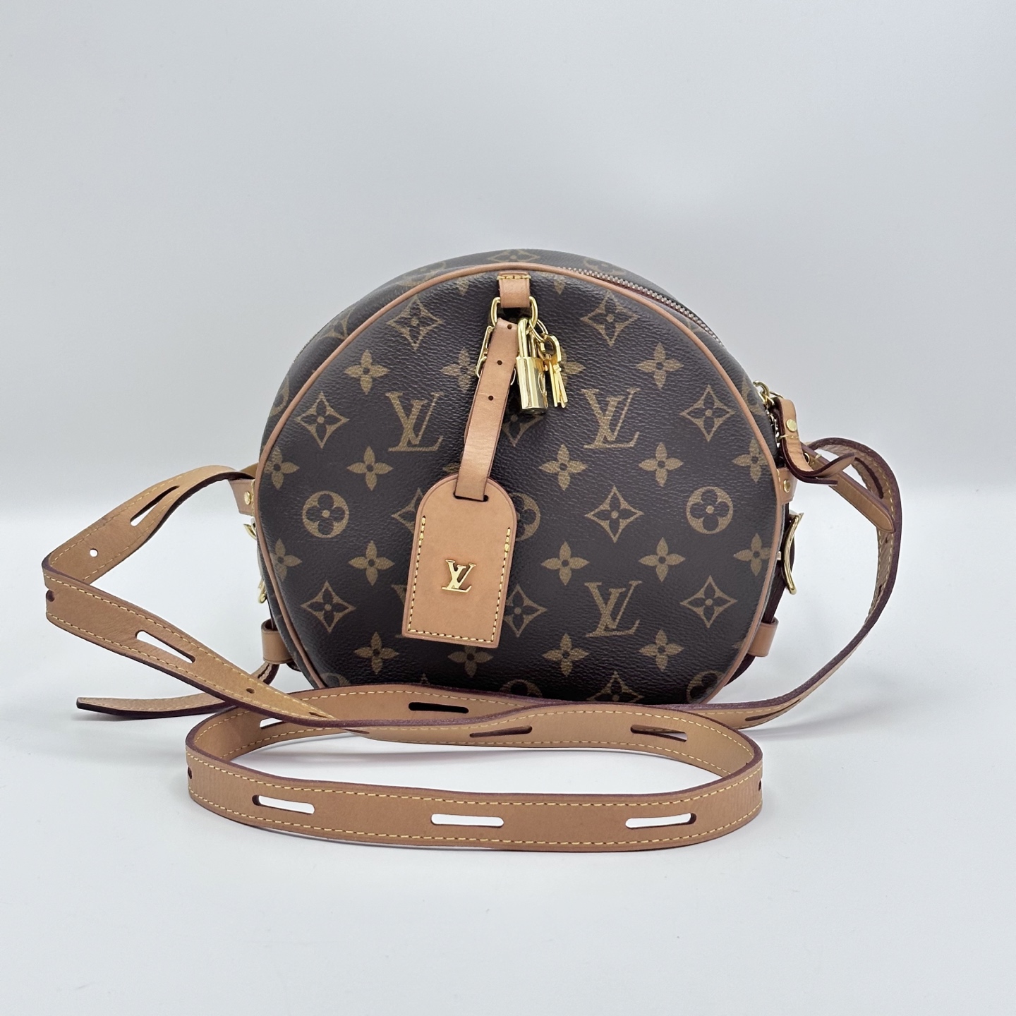 95新 LouisVuitton/路易威登 老花软圆饼大号单肩斜挎包53401