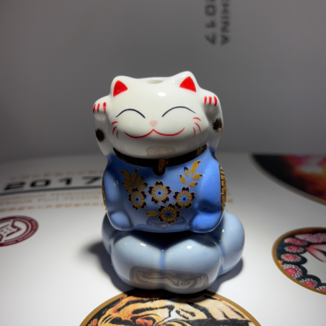 手工陶瓷可爱动物转转乐家居桌面童真乐趣摆件
