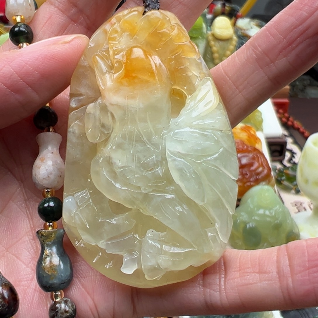 岫玉未镶嵌挂件挂件
