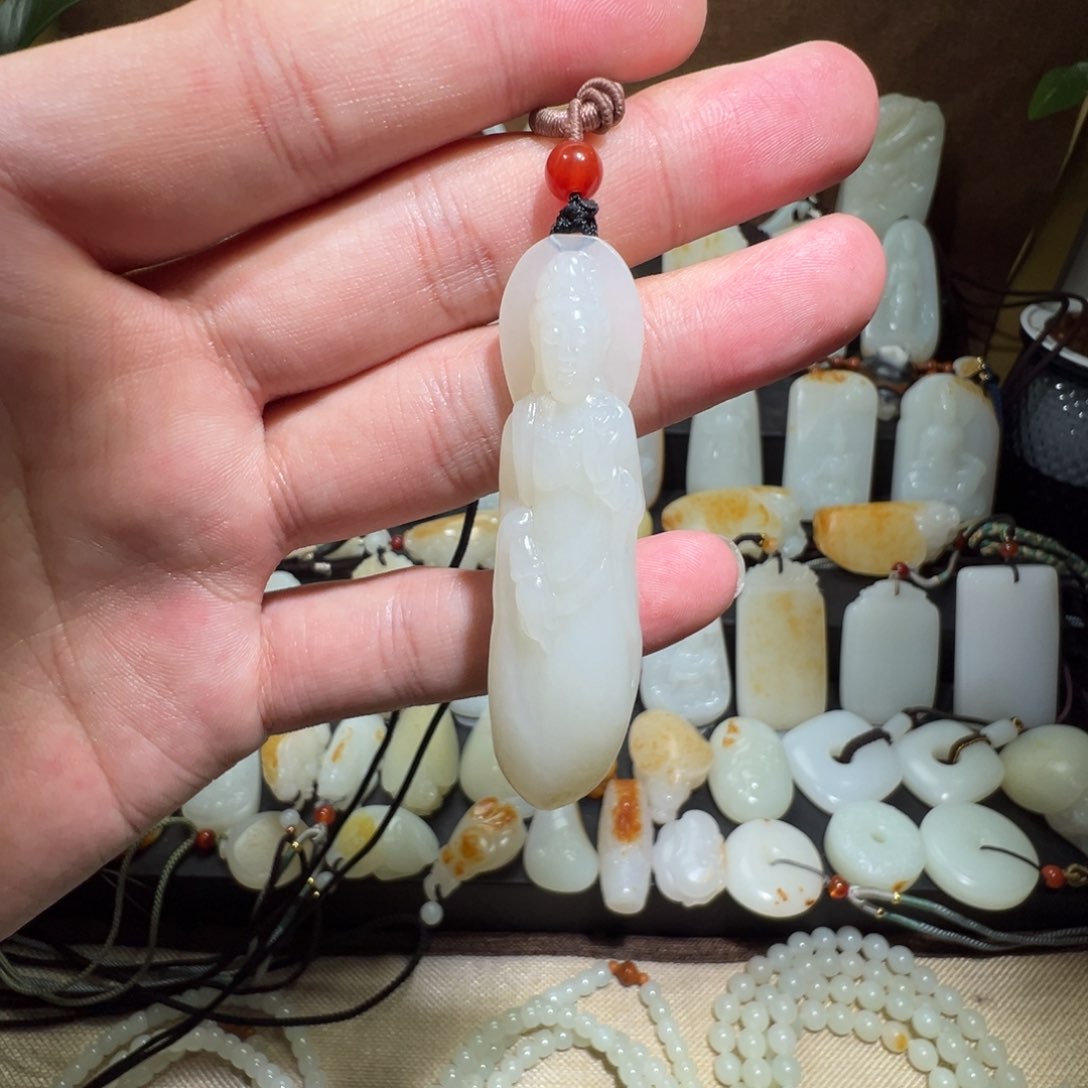 和田玉未镶嵌吊坠(不含链)