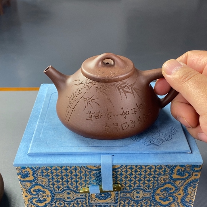 紫泥全手工子冶石瓢