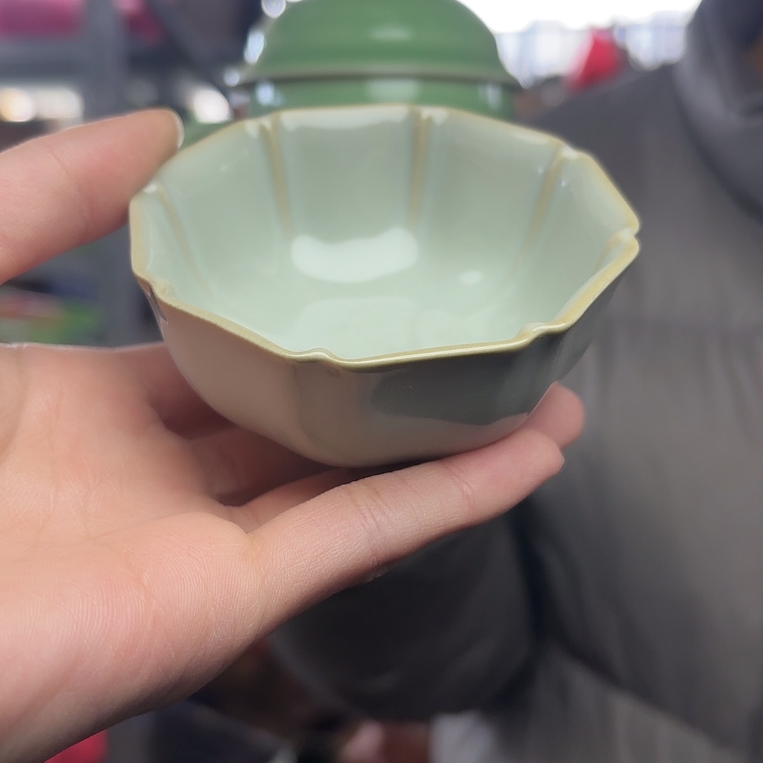 龙泉云间青瓷小米茶器