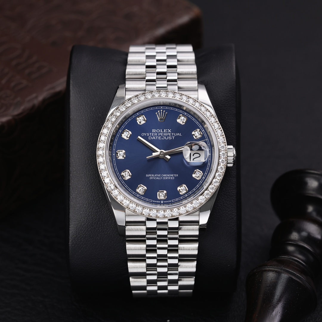 95新 Rolex/劳力士 126284 圈钻蓝钻 自动机械 36mm 2019年保卡
