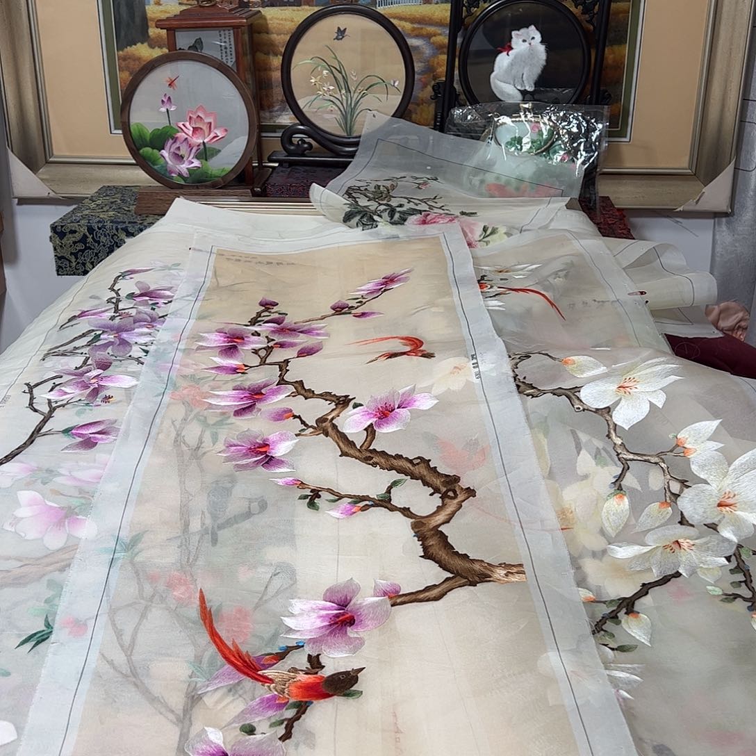 刺绣纯手工刺绣画