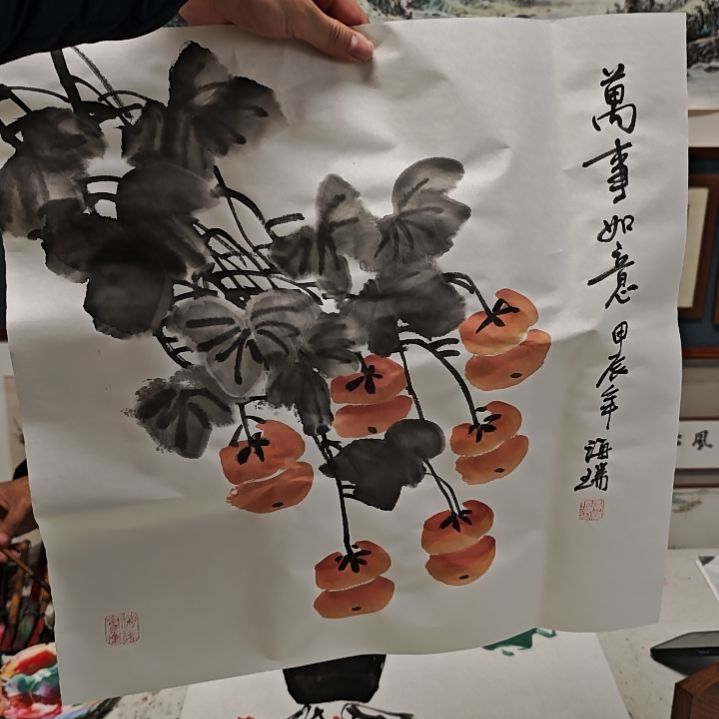 国画贾海瑞老师现场定制