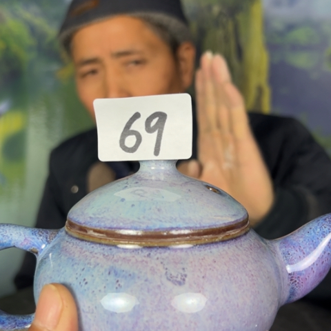沙***狐摆件陶犊泉钧窑作品欣赏