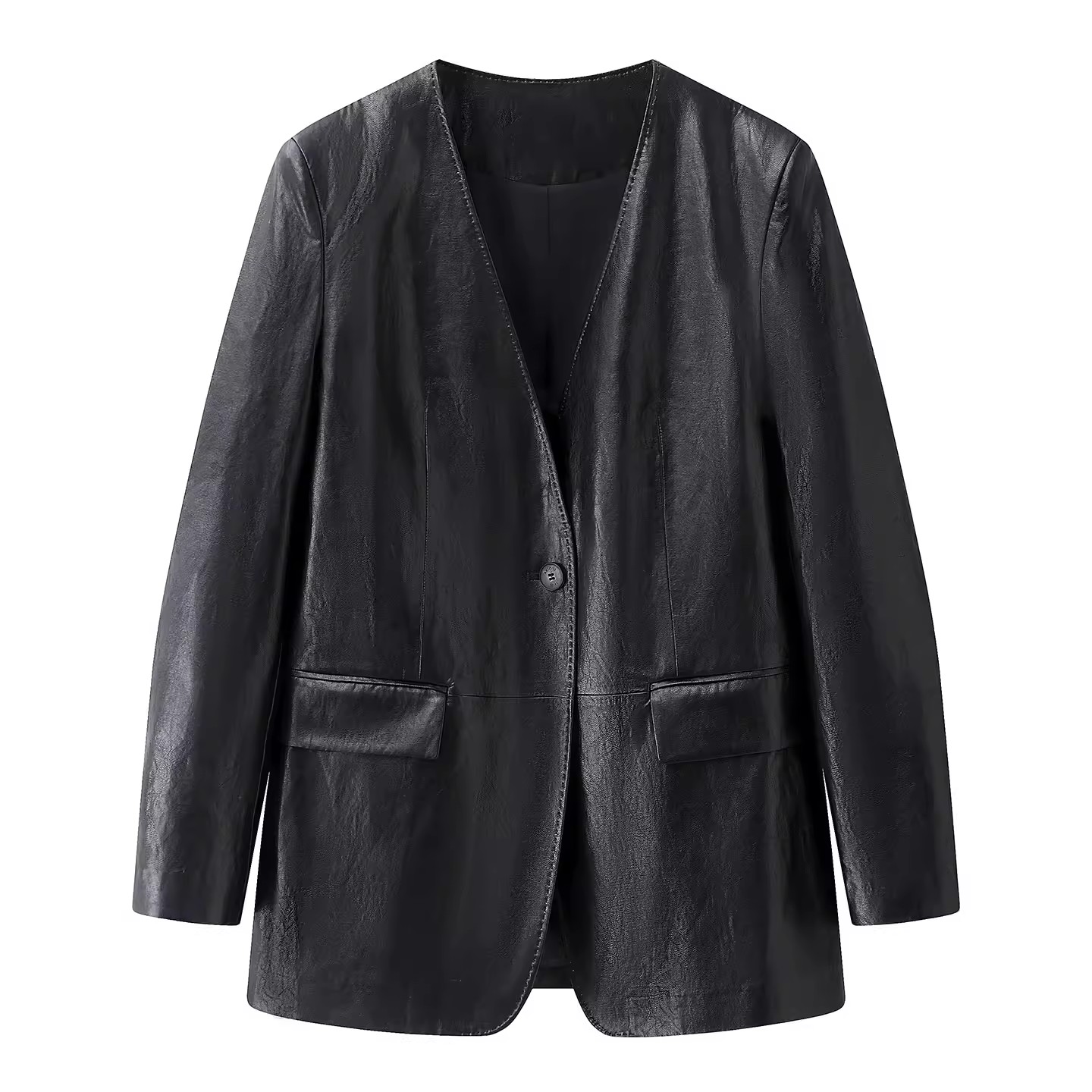 艾家商场同款轻奢2026春季新款时尚高级感PU皮外套女1183