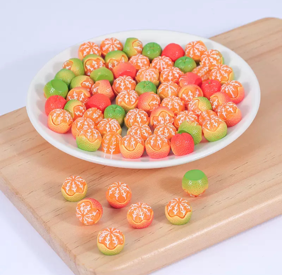 我爱吃橘子砂糖橘蜜桔树脂橘子摆件diy摆件