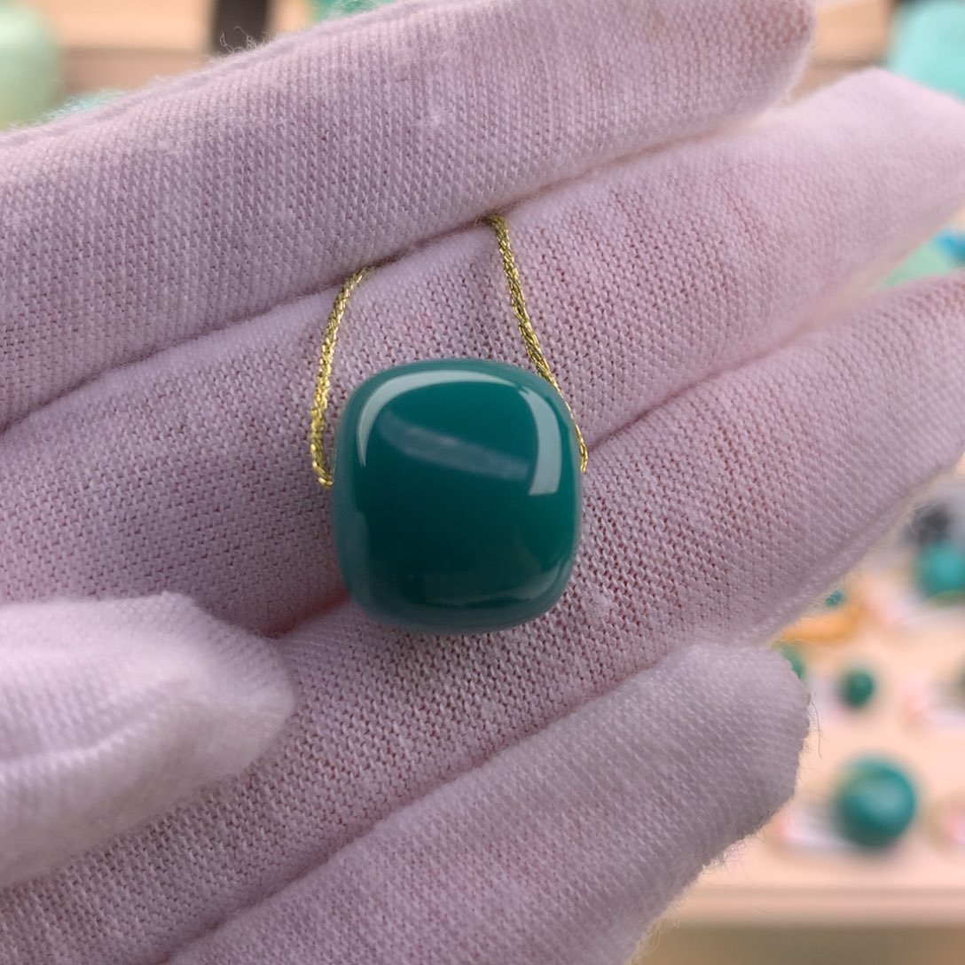 绿松石珠宝奇石未镶嵌14.7×13